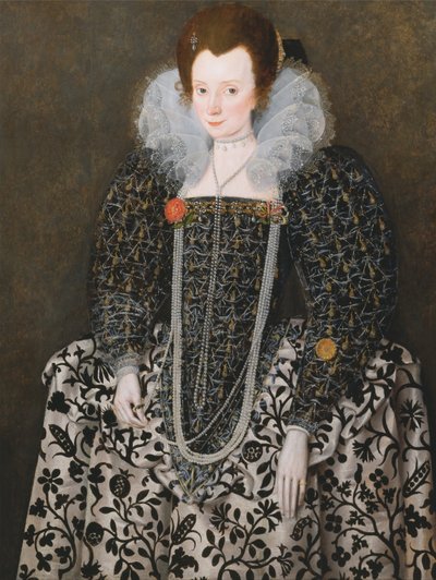 Portrait of a Woman, Traditionally Identified as Mary Clopton (born Waldegrave), of Kentwell Hall by Robert Peake